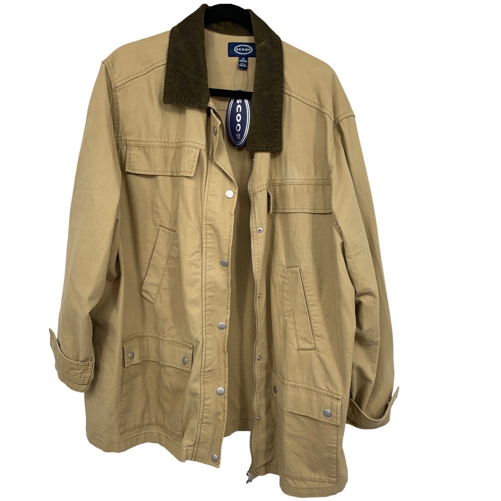Scoop Oversized Barn Jacket 2X NWT Sold Out Utility Chore Coat